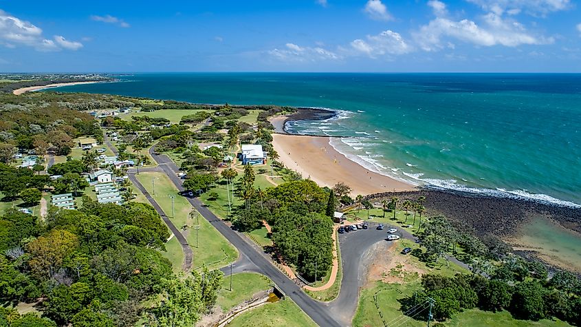 An aerial view of Bargara, Queensland.