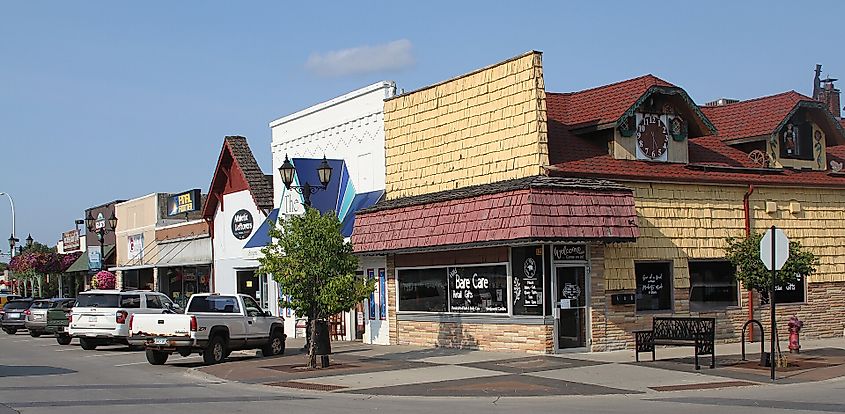 Main Avenue in Park Rapids, Minnesota.