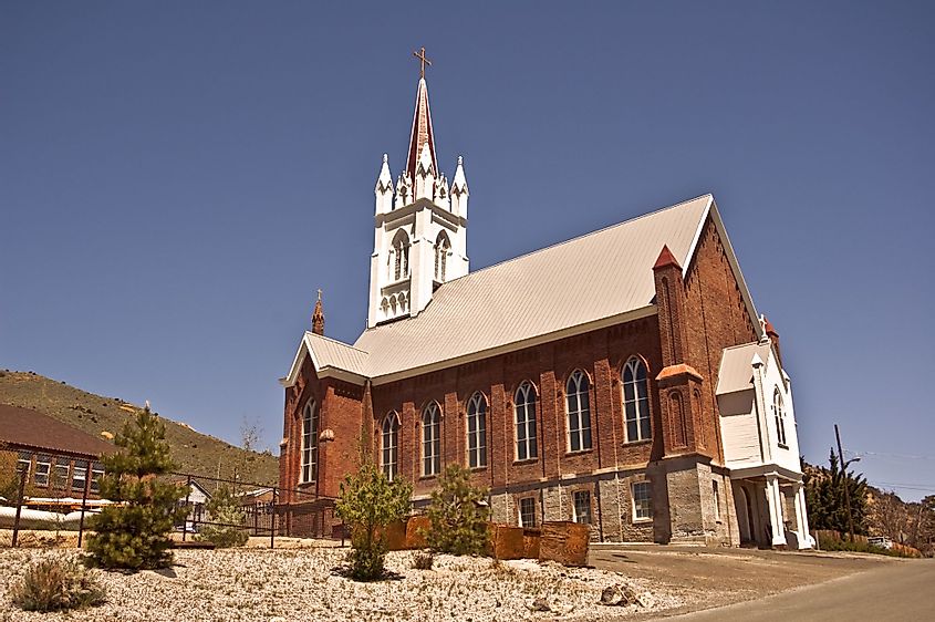 Historic St. Mary's in the Mountains Catholic Church in Virginia City, Nevada