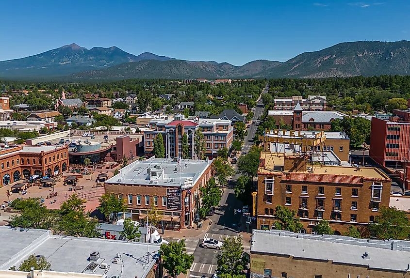 Overlooking downtown Flagstaff, Arizona.