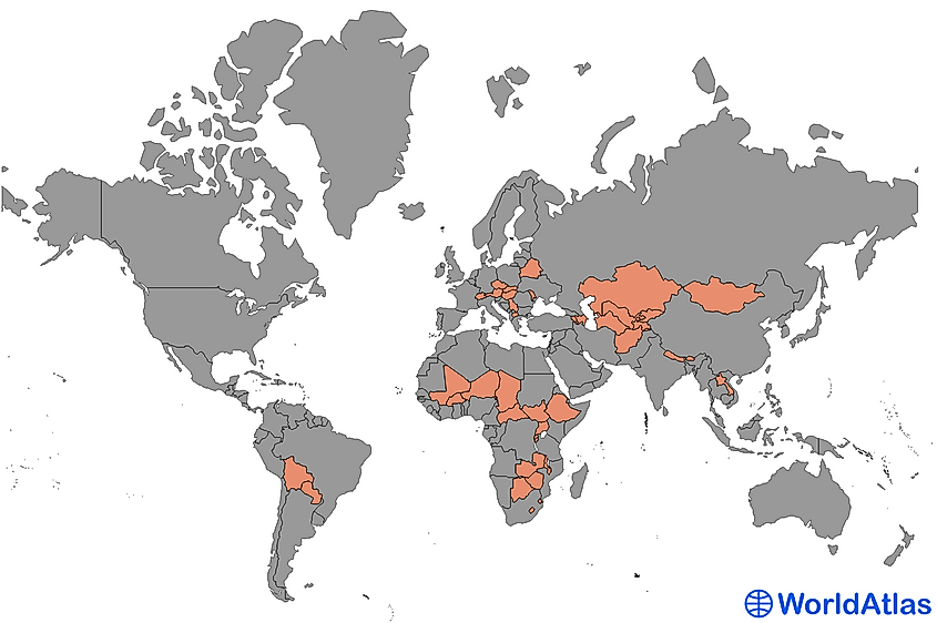 Landlocked countries of the world