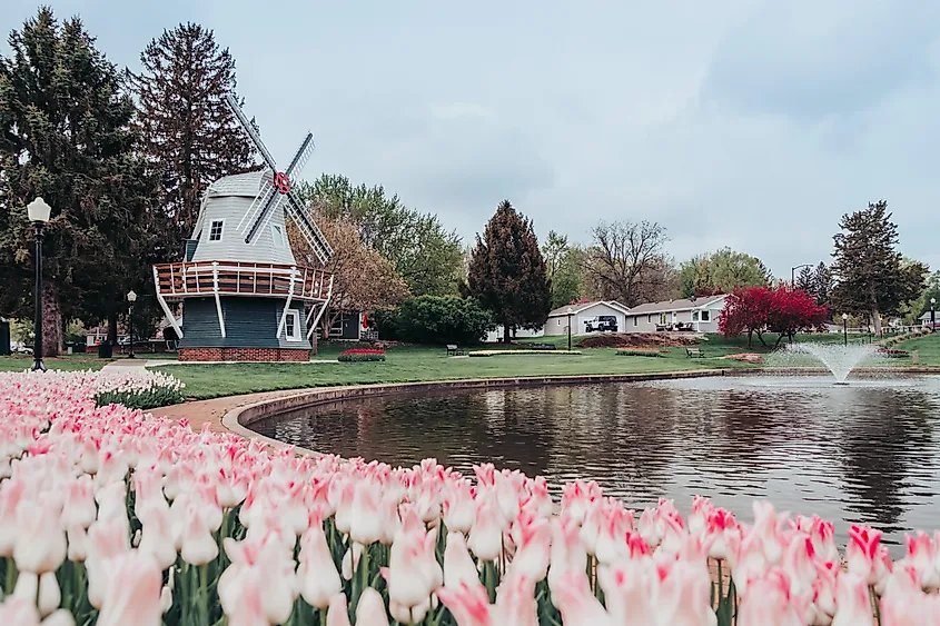The Sunken Gardens Park in Pella, Iowa.