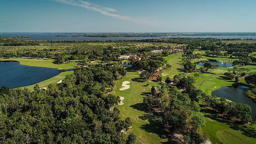 Aerial view of Howey in the Hill, Florida
