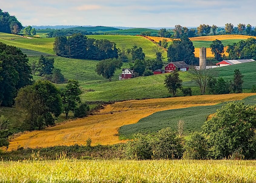 Beautiful farmland in the Ohio countryside.