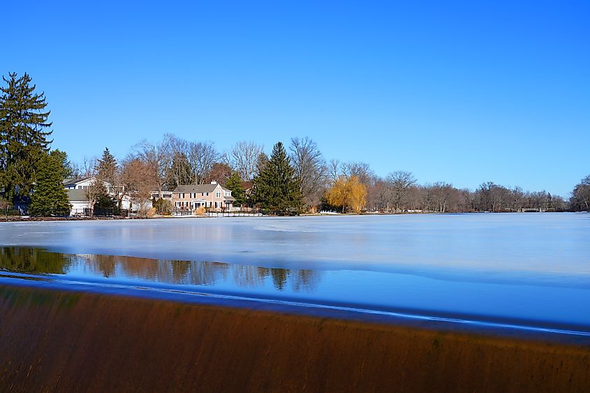  View of the Brainerd Lake in Cranbury, New Jersey