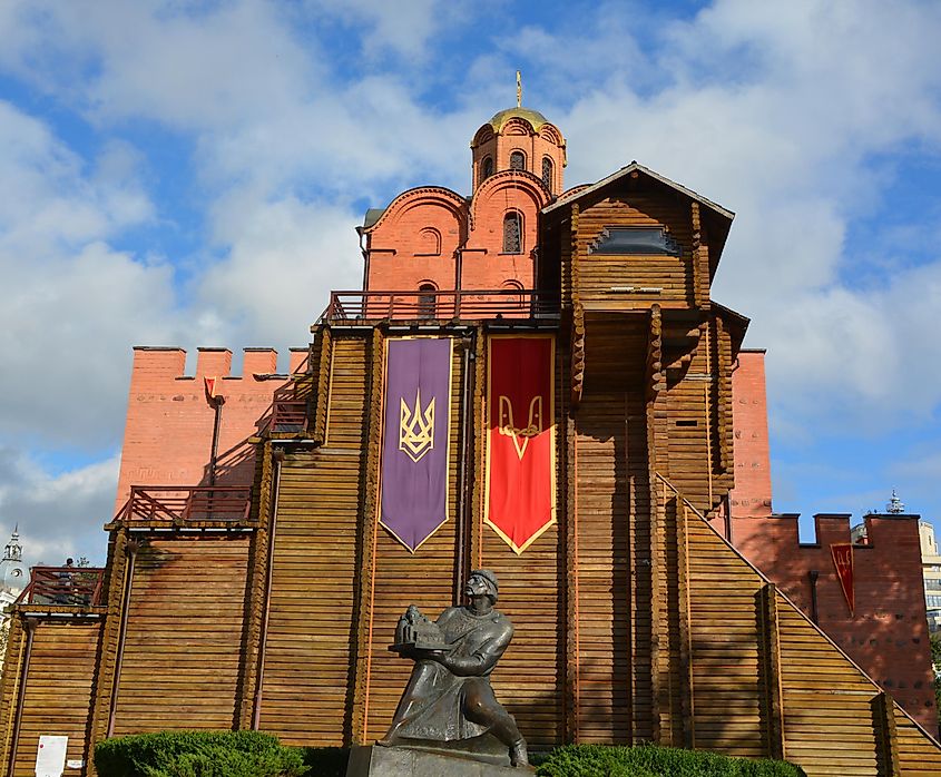 The 11th-century Golden Gates of Kiev, named in imitation of the Golden Gate of Constantinople.