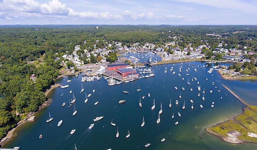 Manchester Marine and harbor aerial view, Manchester by the sea, Cape Ann, Massachusetts