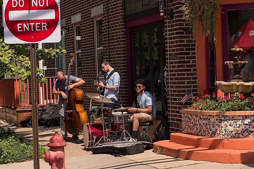 Street view in Collingswood, New Jersey.