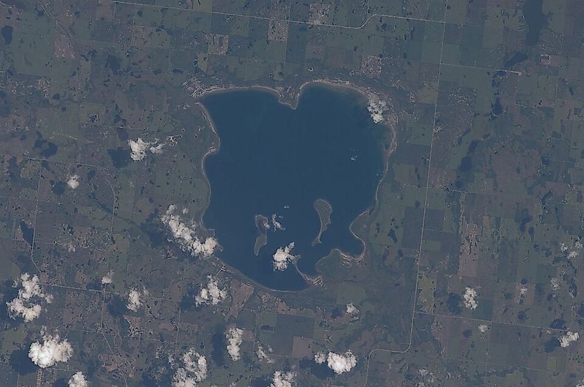 Overhead view of Redberry lake