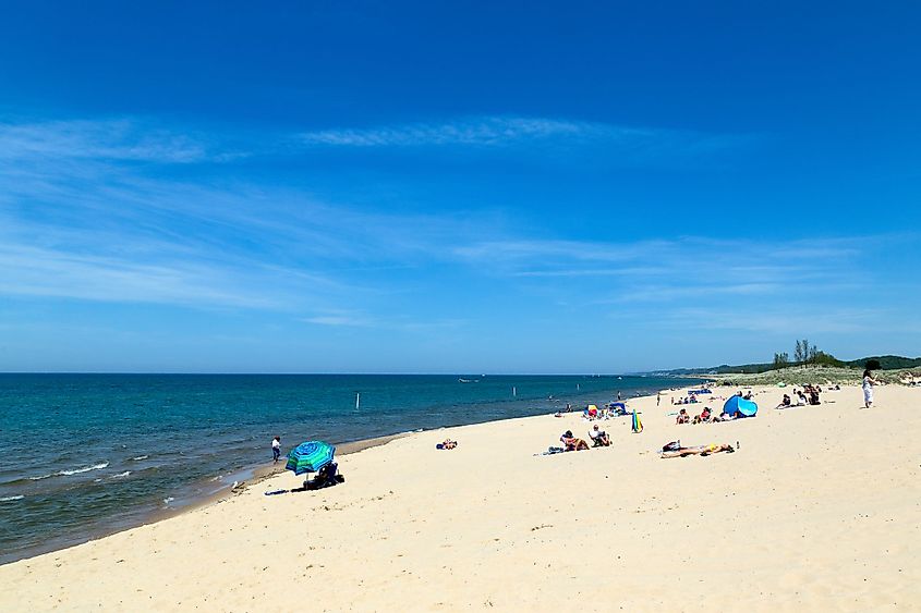 The beach at Saugatuck, Michigan.