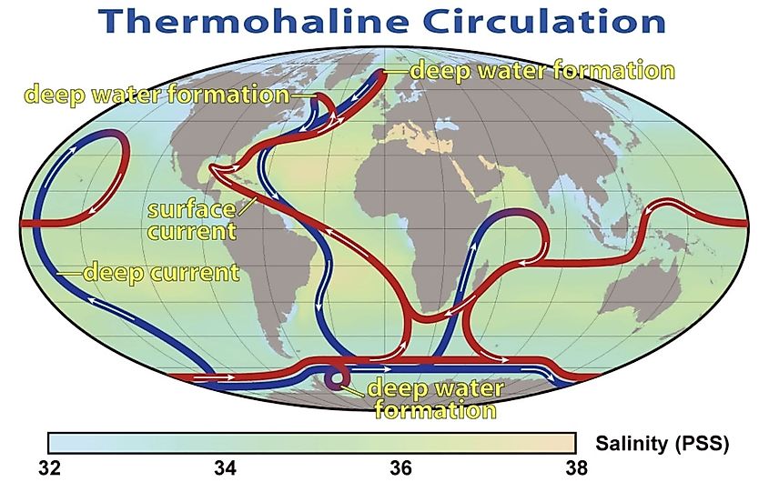 A summary of the path of the Thermohaline Circulation