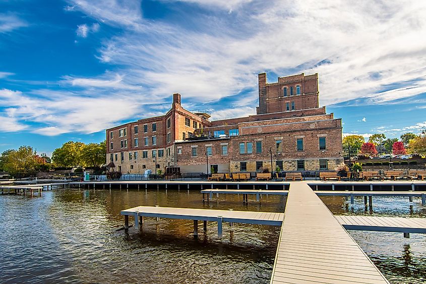 Rock River view in Rockford, Illinois