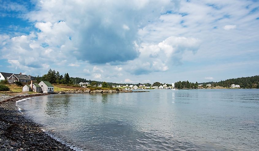 Coastal fishing town of Cutler, Maine