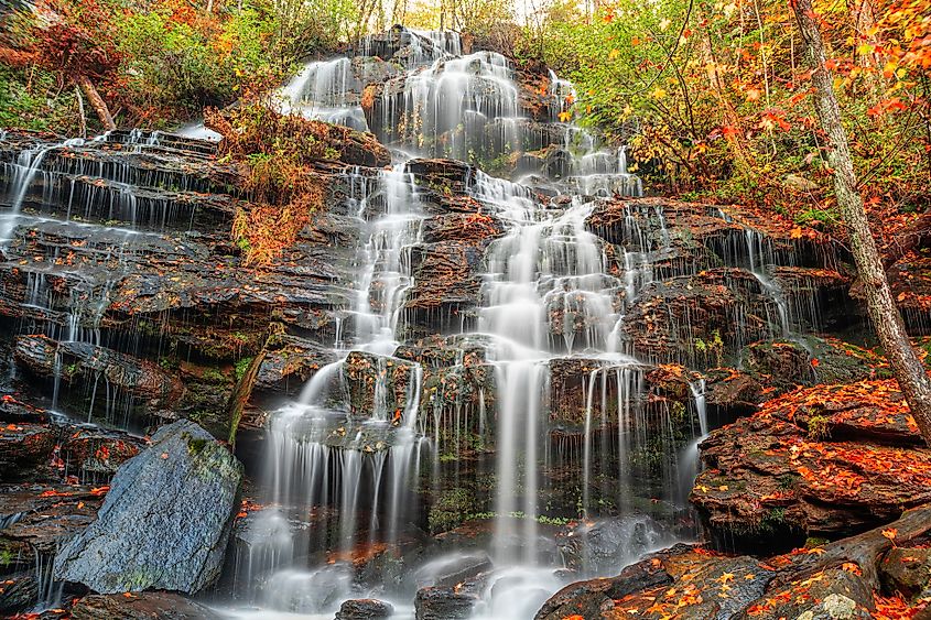 Issaqueena Falls in Walhalla, South Carolina.