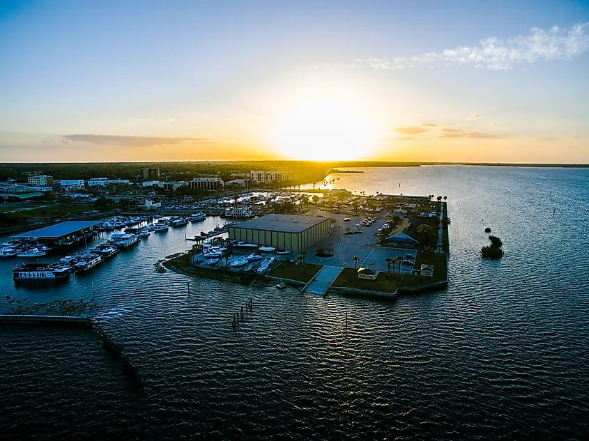Aerial view of Lake Monroe.