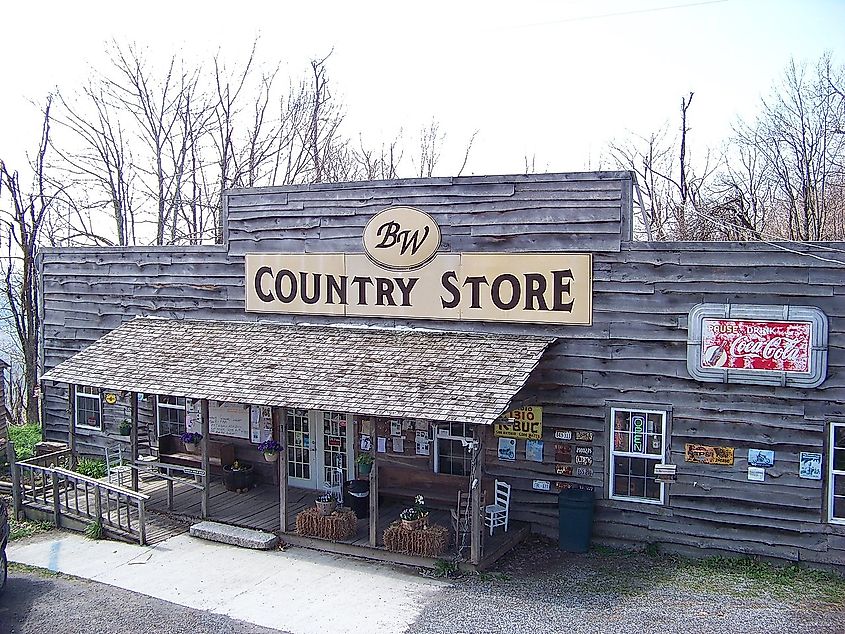 BW Country Store front, Wytheville, Virginia.