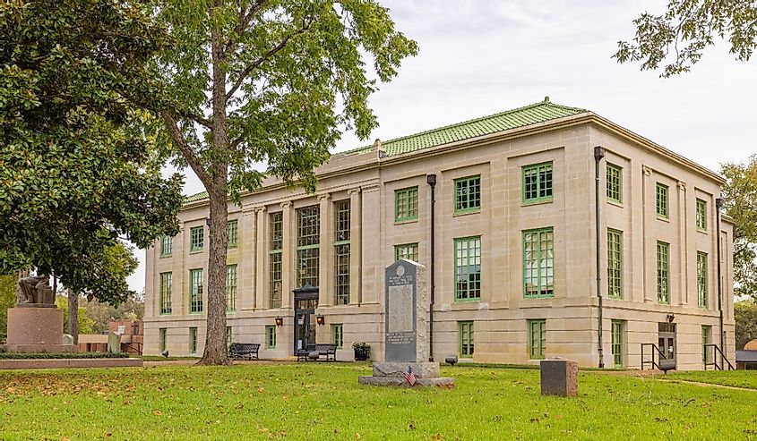 The San Augustine County Courthouse and its War Memorial