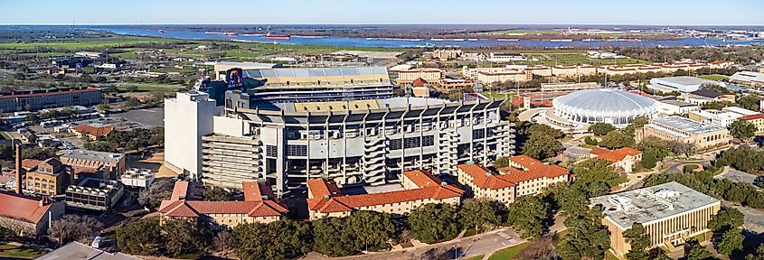 LSU Tiger Stadium in Baton Rouge. Editorial credit: Chad Robertson Media / Shutterstock.com