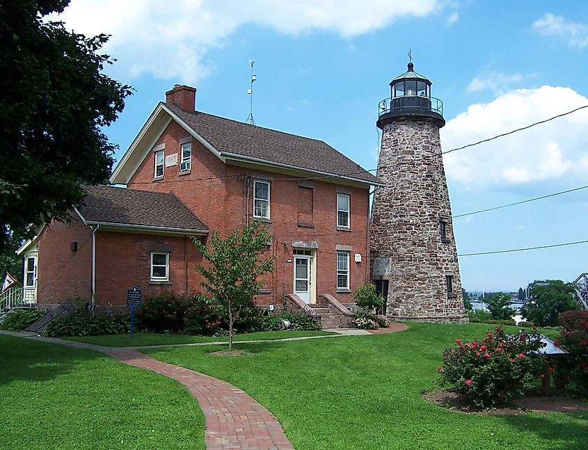 The Charlotte-Genesee Lighthouse in Charlotte, the northernmost neighborhood of Rochester, New York.
