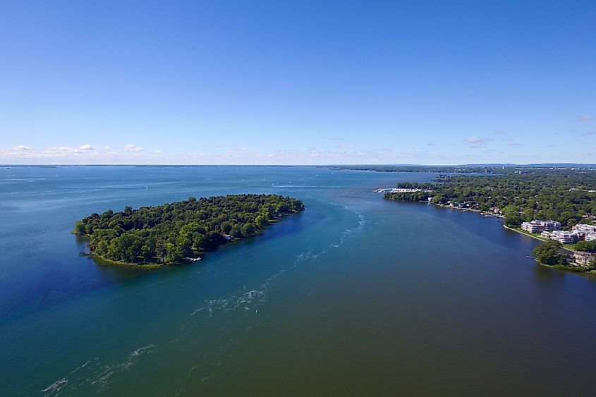 Dorval Island in the St. Lawrence River.