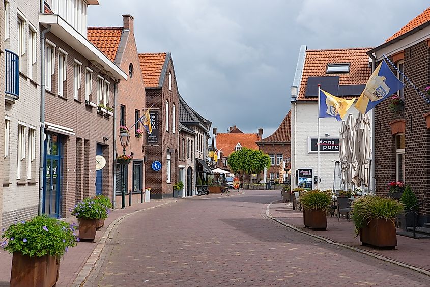 View of Arcen in Dutch Limburg. 