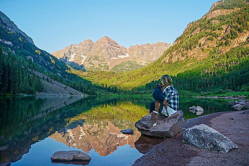 Sunrise in Maroon Bells, Aspen, Colorado.
