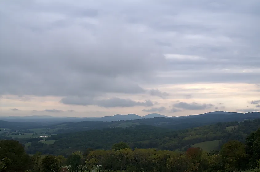 The Cobbler Mountain range viewed from Sky Meadows State Park in Delaplane.