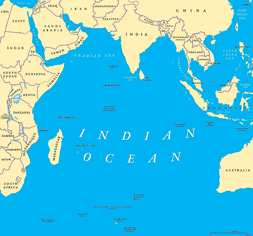 Indian Ocean map