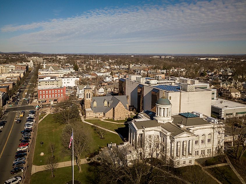 Aerial of Somerville, New Jersey