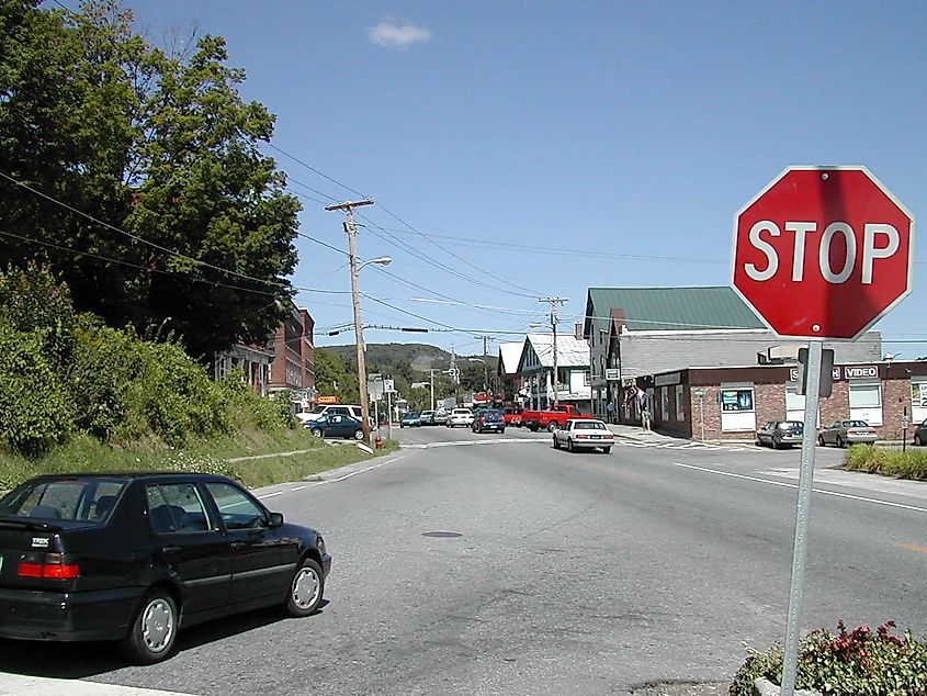 Main street in Bradford, Vermont