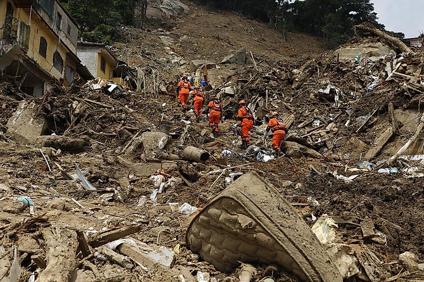 A debris flow landslide