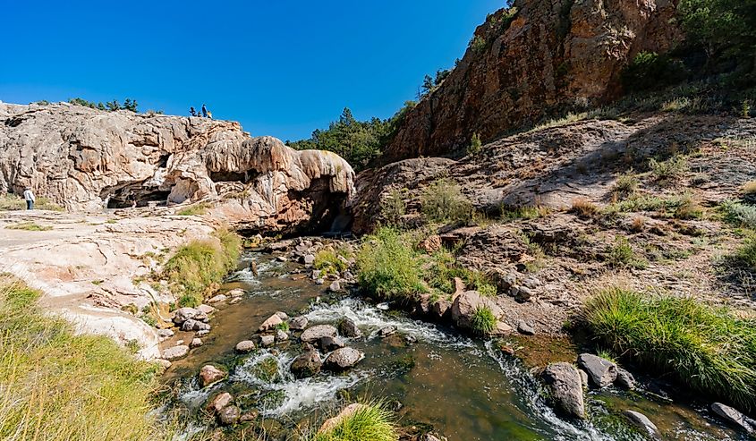 Beautiful landscape of Battleship Rock at Jemez Springs, New Mexico