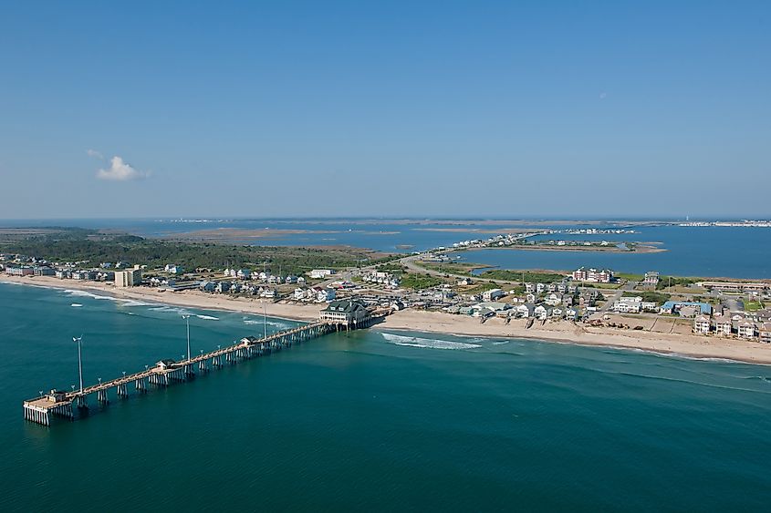 Aerial view of Nags Head, North Carolina.