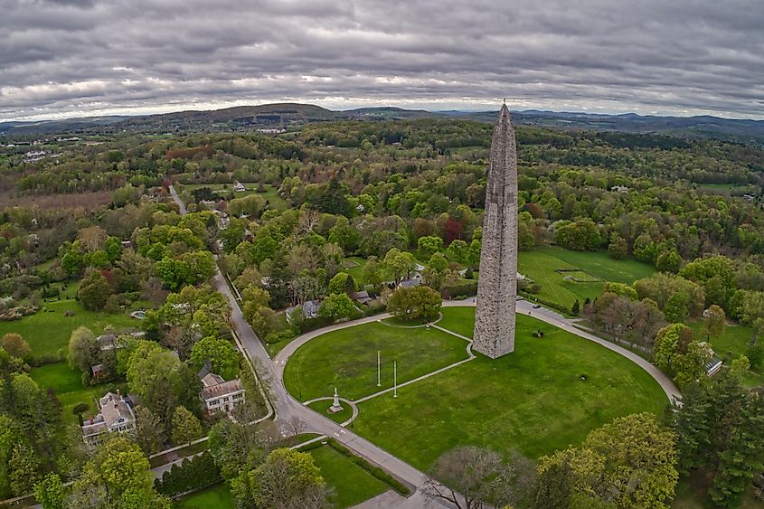 View of the Bennington Monument in Bennington, Vermont.