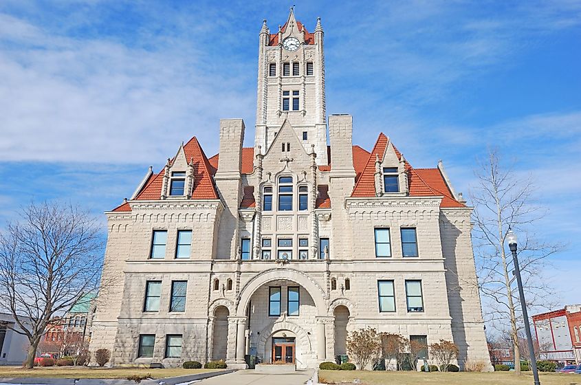 Classic town hall building in Greenfield, Indiana