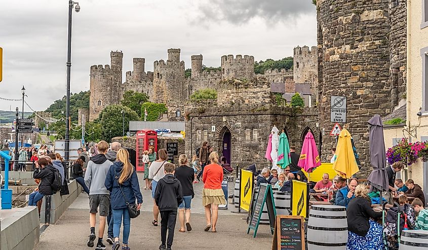 The streets of Conwy, Wales.