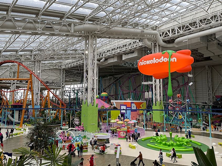 Nickelodeon Universe at the American Dreams Mall in East Rutherford, New Jersey