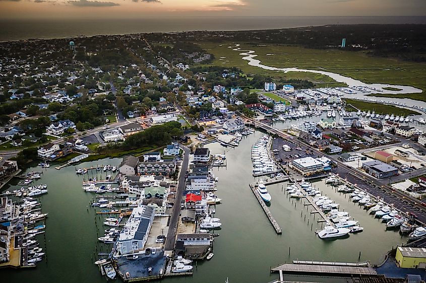 Aerial view of Cape May, New Jersey