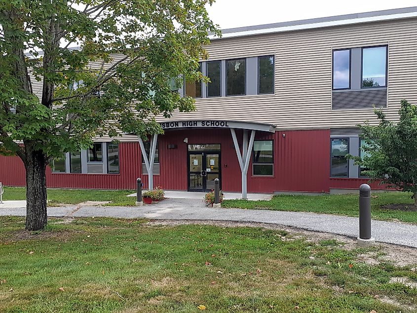 A high school in Lisbon, Maine.