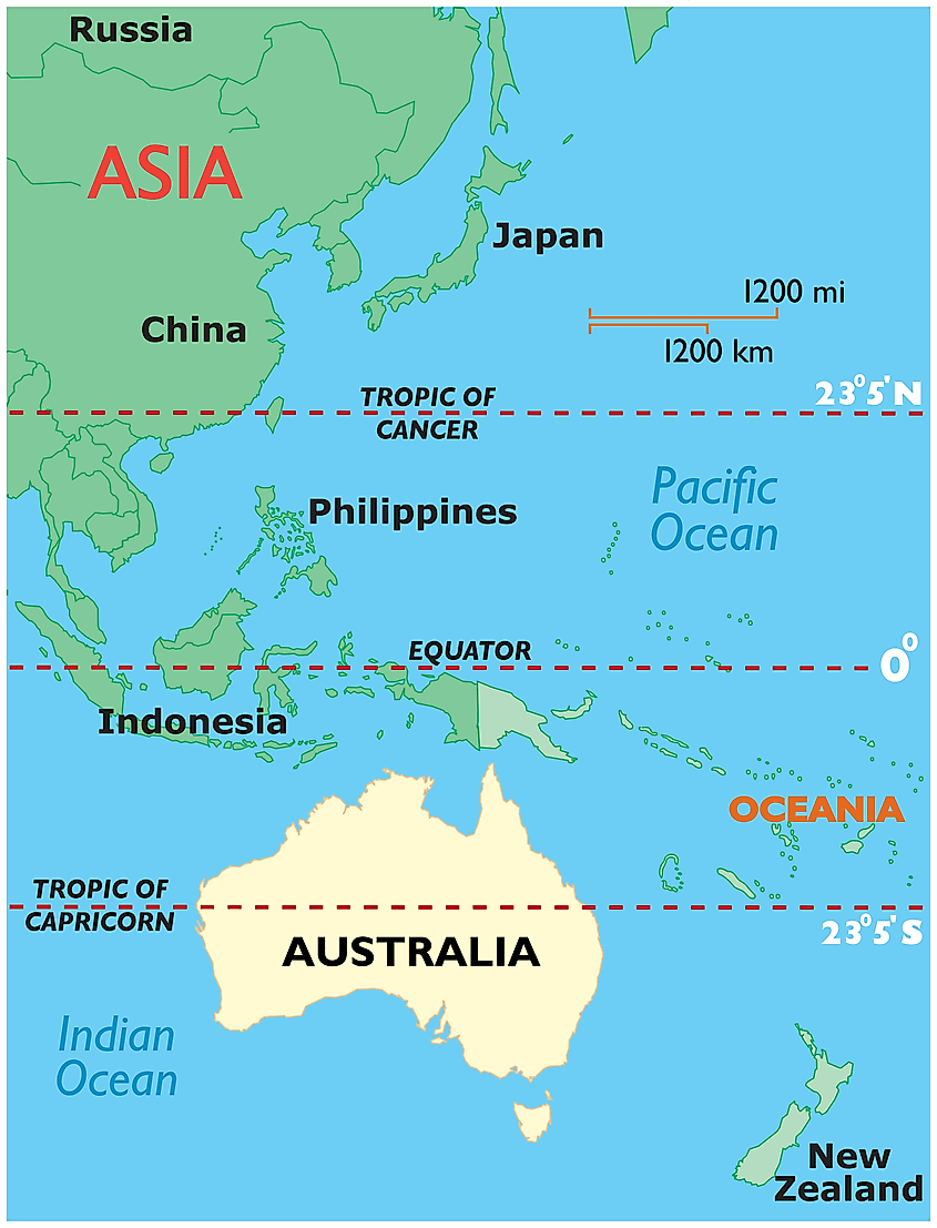 Map of the Location of Australia