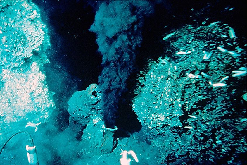 Black smokers were first discovered in 1979 on the East Pacific Rise at 21° north latitude