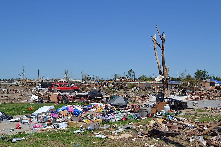 Devastation from the EF-5 tornado in Moore, Oklahoma