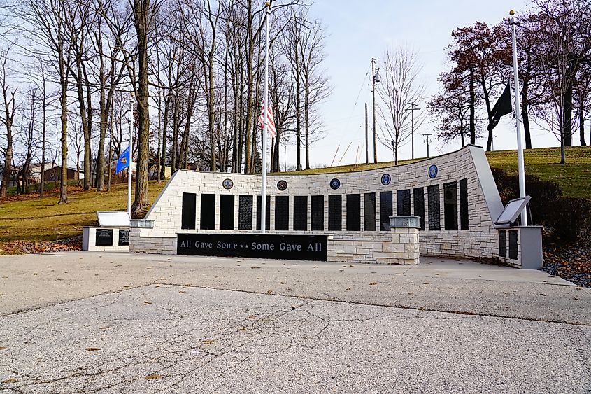 The United States Veterans Memorial site near Mayville, Wisconsin