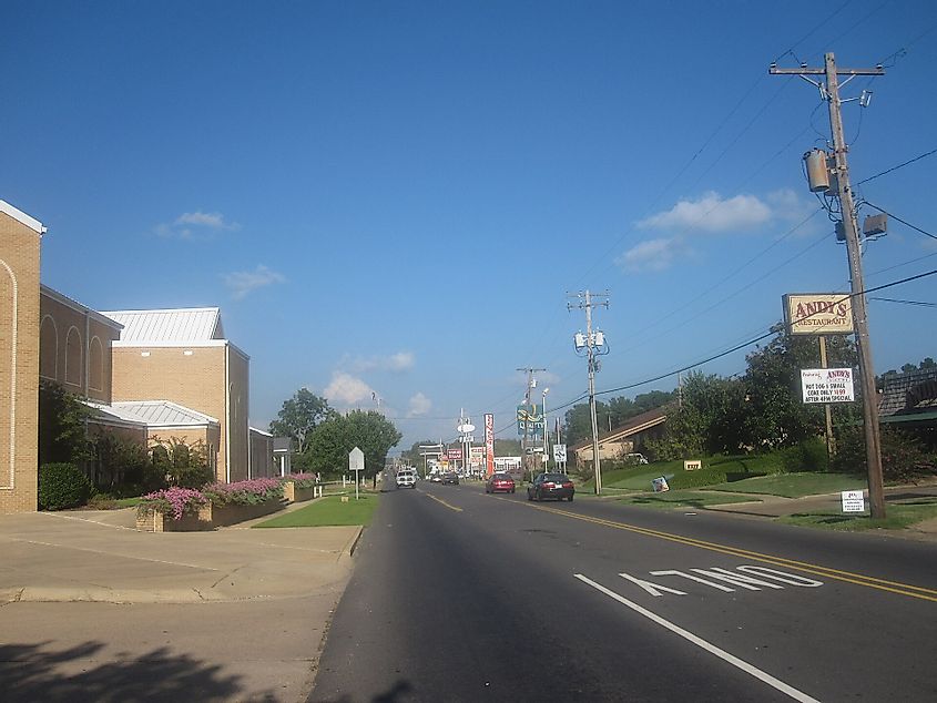 Downtown Magnolia, Arkansas.