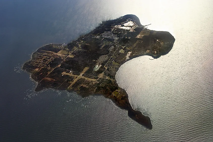 Aerial view of Kelleys Island, Ohio