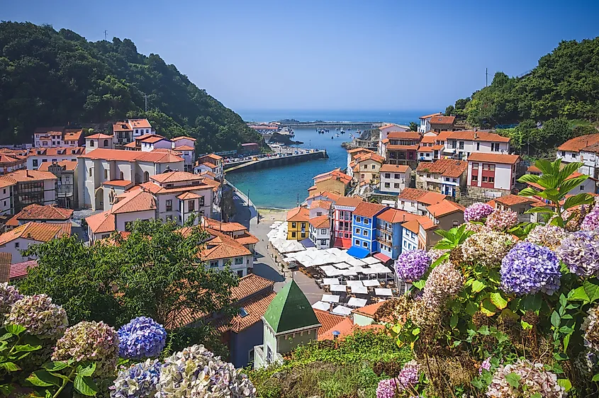 The picturesque seaside village of Cudillero, Spain.