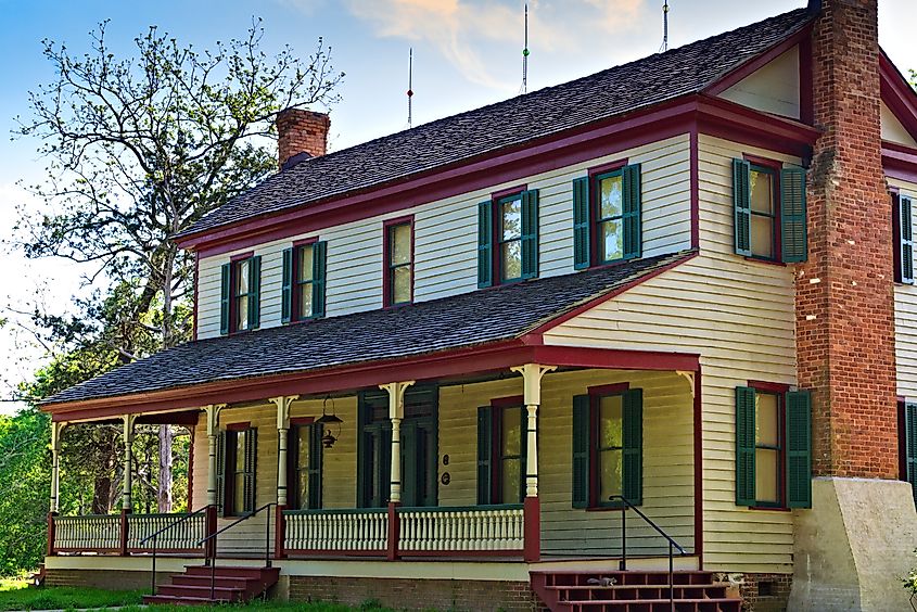 Travelers Rest, SC - April 21, 2025: First built in the early 1800's, the beautiful Spring Park Inn was gifted to Travelers Rest and is being restored to serve as a museum and educational space.