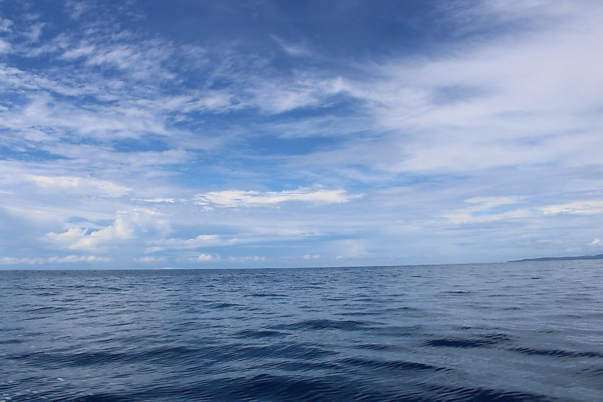 Mariana Trench by boat to Palmalmal Towship.