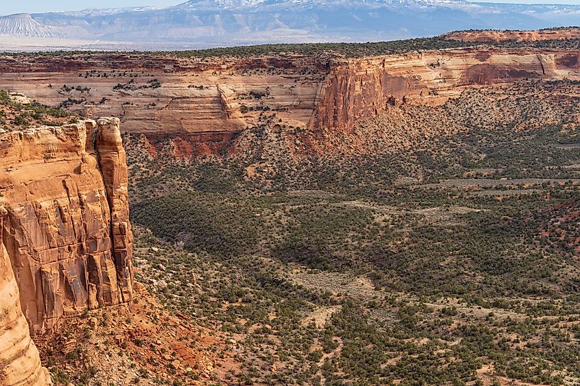 An aerial view of Colorado National Monument, Fruita, Colorado.