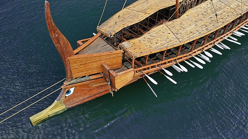 Reproduction of an ancient Greek warship.